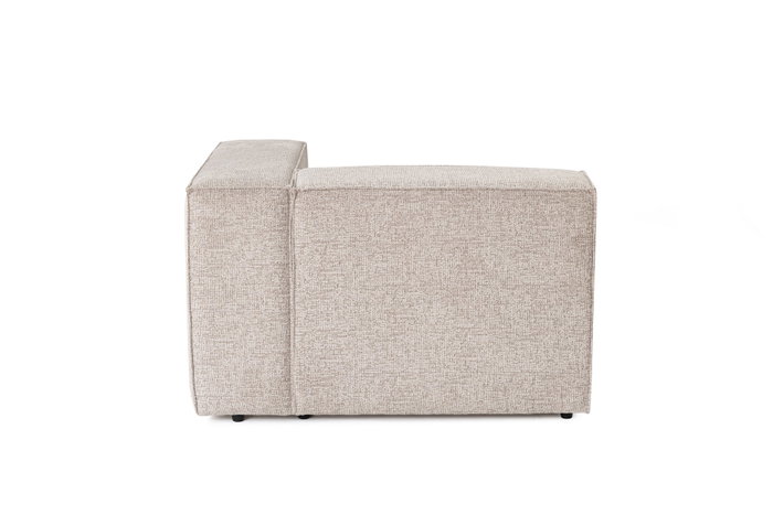Atelier Del Sofa Sofá 1 Plaza L1, Lino, Color Mocha, Comodidad y Estilo